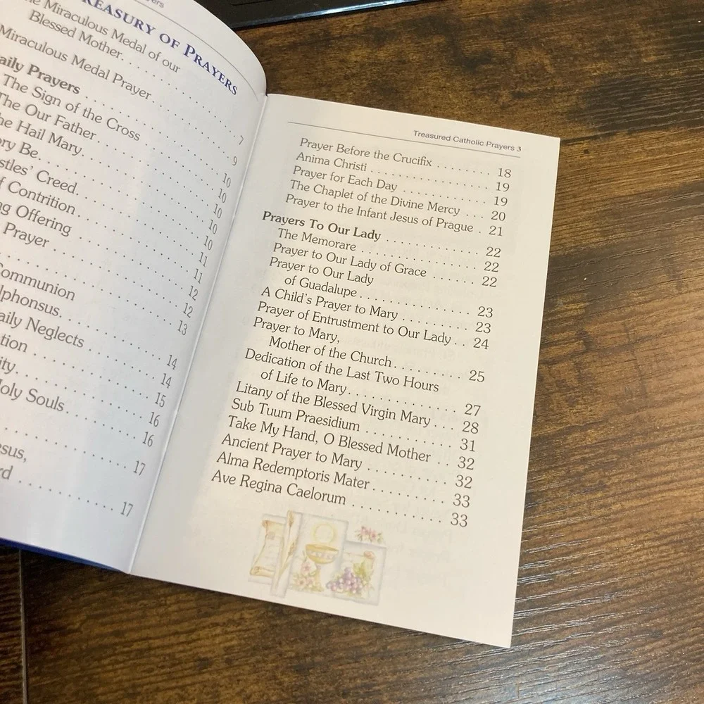 My Treasured Catholic Prayers Sisters of Charity Booklet Dark Blue Catholic